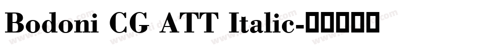Bodoni CG ATT Italic字体转换